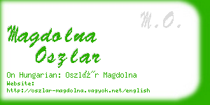 magdolna oszlar business card